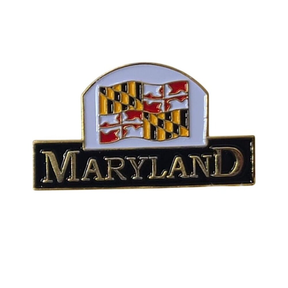 Maryland State Flag Souvenir Enamel Lapel Pin